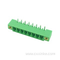 Plug-in type PCB terminal block angled header with fixing screw